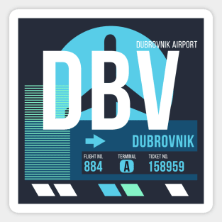 Dubrovnik (DBV) Airport // Sunset Baggage Tag Magnet